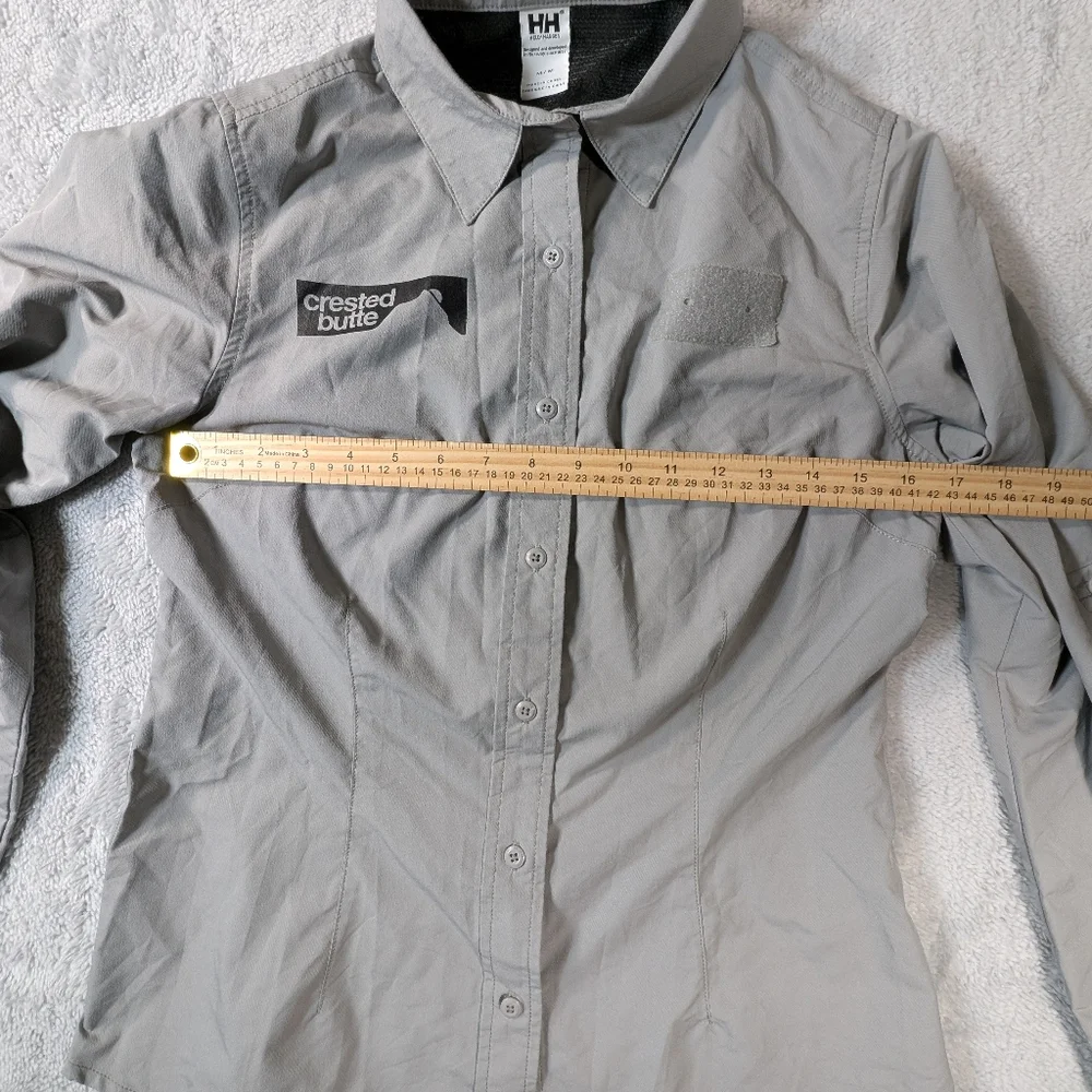 Helly‎ Hansen Crested Butte Button Down Shirt Gray Size Medium - Picture 4 of 8